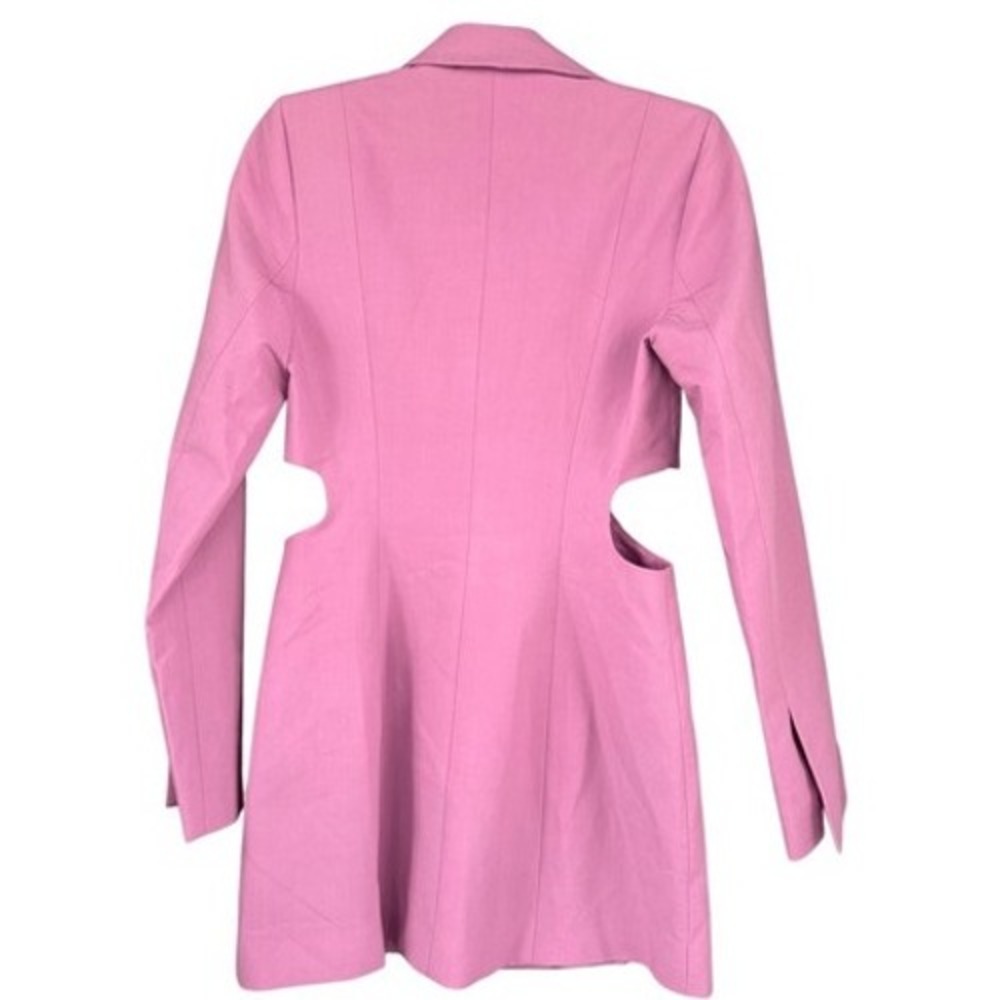 B8 ZARA Cut Out Blazer Dress Lavender Lilac Button Front Long Sleeve Size‎ S - Picture 7 of 8